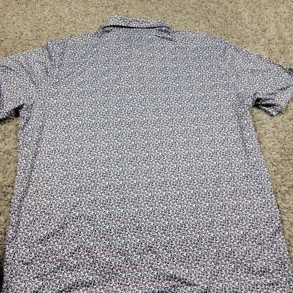 Maelreg Polo Shirt Mens 2XL Geometric Golf Short Sleeve Performance - Picture 6 of 7